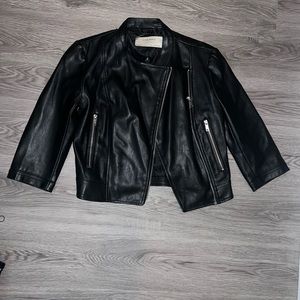 Women’s Zara leather crop jacket